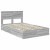 vidaXL Opslag bed met lade Grijs Sonoma 120 x 200 cm Bewerkt hout