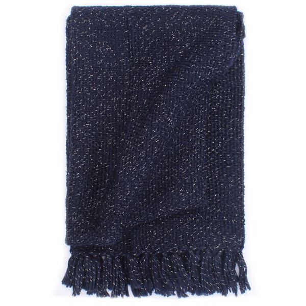 vidaXL Plaid 220x250 cm lurex marineblauw