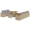 vidaXL Tuin Sofa Set 10 st Beige poly rattan