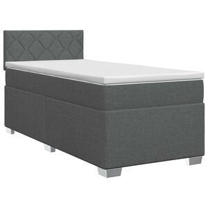 vidaXL Boxspringbed met matras Donkergrijs 80 x 200 cm Stof