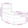 vidaXL Boxspring bed met matras met LED Lichtgrijs 90 x 190 cm Stof