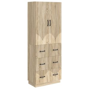 vidaXL Kastenset 2 pcs Sonoma Eiken 66 x 34,5 x 87 cm Bewerkt hout