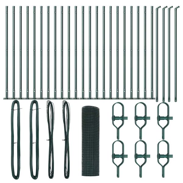 vidaXL Afrasteringspaal Groen 50 x 0,4 m (12 x 12 mm gaas)