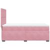 vidaXL Boxspring met matras fluweel roze 80x200 cm