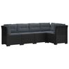 vidaXL 5-Zits Tuin Sofa met Kussens Rattan Look PP Antraciet
