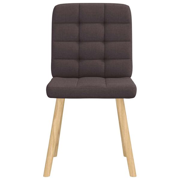 vidaXL Eetkamerstoelen 2 st stof donkerbruin
