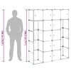 vidaXL Kast modulair met 14 vakken 37x146x180,5 cm zwart en wit