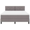 vidaXL Boxspringbed met matras met hoofdeinde Taupe 140 x 200 cm Stof