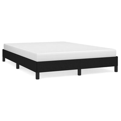 vidaXL Bedframe zonder matras stof zwart 140x200 cm