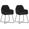 vidaXL Eettafelstoelen 2 pcs fluweel Zwart 55 x 50 x 84 cm