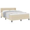 vidaXL Boxspringbed met matras Cr&egrave;me 190 x 140 cm Polyester