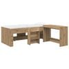 vidaXL Hoge Bed Frame met Bureau voor Kinderen 2 st Artisanaal eiken