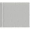 vidaXL Balkonscherm 90x400 cm 100% oxford polyester lichtgrijs