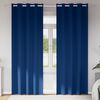 vidaXL Zwart-out Gordijnen met Ringen 2 pcs Donkerblauw 260 x 140 cm