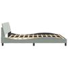 vidaXL Bedframe "Dover" 180x200 cm fluweel lichtgrijs