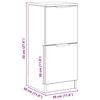 vidaXL Dressoirs 2 st 30x30x70 cm bewerkt hout artisanaal eikenkleur