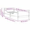 vidaXL Bedframe met hoofdeinde Wit 80 x 200 cm Bewerkt hout