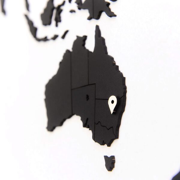 MiMi Innovations Wereldkaart muurdecoratie Luxury 100x60 cm zwart