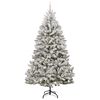 vidaXL Kunstkerstboom met 300 LED Groen en Wit 270 cm PVC en Metaal