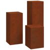 vidaXL Plantenstandaard 3 pcs Roestig Cortenstaal
