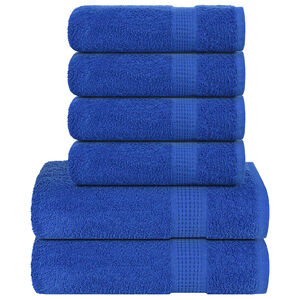 vidaXL 6-delige Handdoekenset FROGN 360 g/m&sup2; blauw