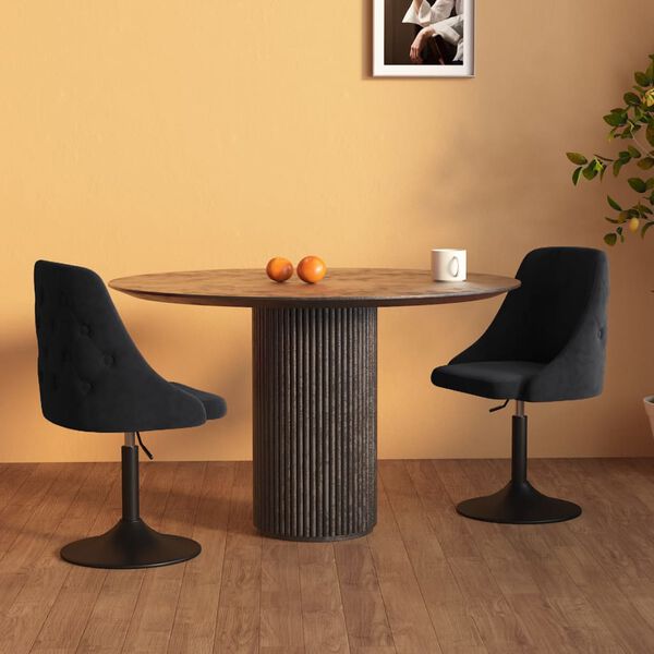 vidaXL Eetkamerstoelen 2 st fluweel zwart