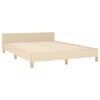 vidaXL Bedframe zonder matras stof cr&egrave;mekleurig 140x200 cm