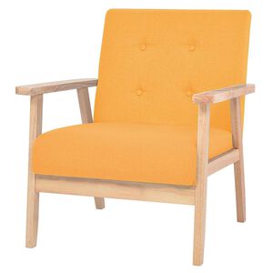 vidaXL Fauteuil stof geel