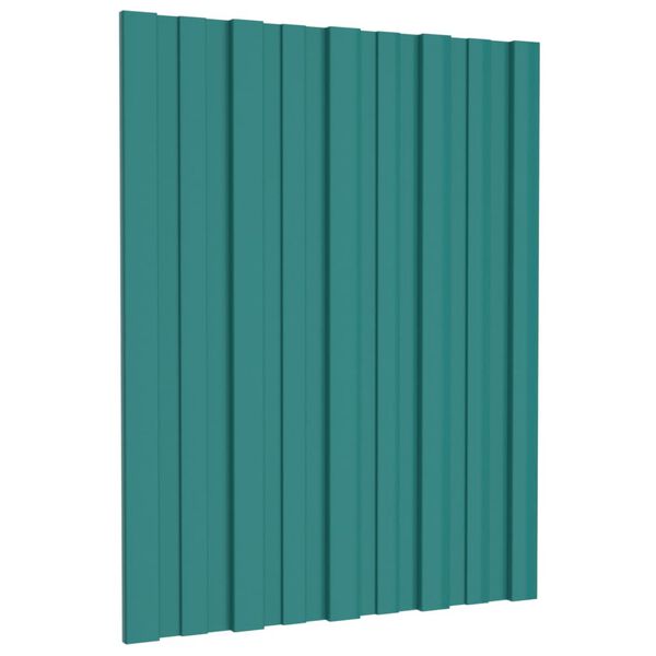vidaXL Dakpanelen 36 st 60x45 cm gegalvaniseerd staal groen