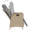 vidaXL 5-delige Tuinset met kussens poly rattan gemengd beige