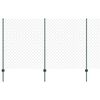 vidaXL gaashek met palen 25 x 1,4 m PVC-Coated Staal Groen Mesh