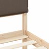 vidaXL Bedframe met Gevoerd Hoofdgedeelte Taupe 120 x 190 cm
