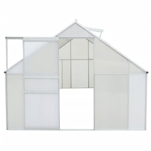 vidaXL Tuinkas 371x250x195 cm polycarbonaat en aluminium