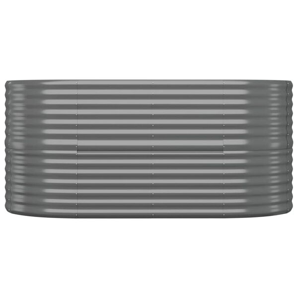 vidaXL Plantenbak 152x80x68 cm gegalvaniseerd staal grijs