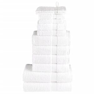 vidaXL 12-delige Handdoekenset SOLUND 600 g/m&sup2; wit