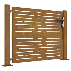 vidaXL Poort 100x75 cm vierkant cortenstaal