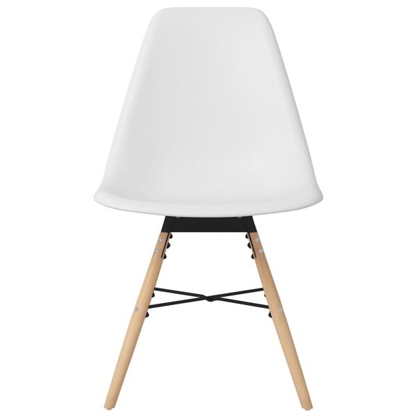 vidaXL Eetkamerstoelen 6 st PP wit