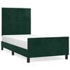 vidaXL Bedframe zonder matras 90x190 cm fluweel donkergroen