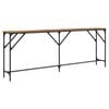 vidaXL Wandtafel Oud Hout 200 x 29 x 75 cm Gelaagd hout en metaal