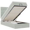 vidaXL Ottoman bed met matrassen en LED's 90x200cm fluweel lichtgrijs