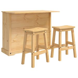 vidaXL Keukenopslag 3 st Honing Wax 112 x 70 x 91,5 cm