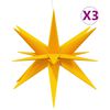 vidaXL Kerstlampen met LED's 3 st inklapbaar 100 cm geel