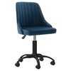 vidaXL Eetkamerstoelen draaibaar 4 st fluweel blauw
