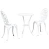 vidaXL Tuin Bistro Set 3 st Wit Aluminium