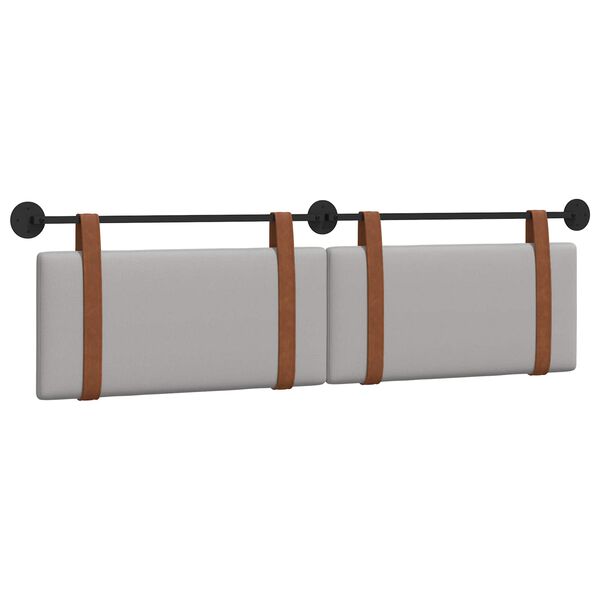 vidaXL Hangend Hoofdeinde Effen Wolkengrijs 170 x 55 x 5 cm Antiek PU