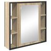 vidaXL Spiegelkast Sonoma Eiken 60 x 16 x 60 cm Bewerkt hout