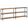 vidaXL Wandtafel Oud Hout 200 x 29 x 75 cm Geperst Hout en Metaal