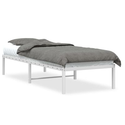 vidaXL Bedframe metaal wit 80x200 cm