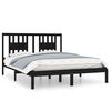 vidaXL Bedframe massief grenenhout zwart 140x200 cm
