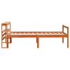 vidaXL Bedframe met hoofdbord massief grenenhout wasbruin 75x190 cm